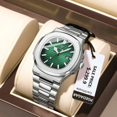 Poedagar 613 Business Quartz Luxury Stainless Steel Watch for Men
